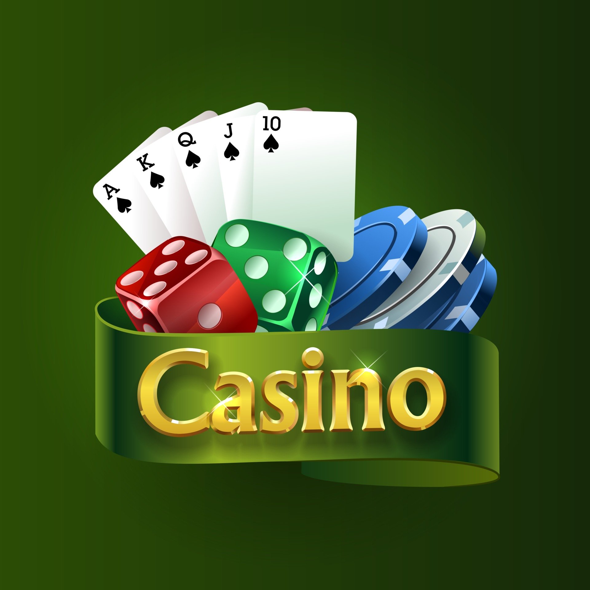 casino-logo-on-a-green-ribbon-the-best-c